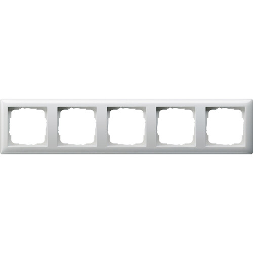 21503 GIRA RAHMEN 5-FACH STANDARD 55 REINWEISS GLÄNZEND Produktbild