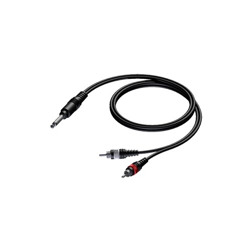 CAB715/1,5 Procab Kabel Klinke 6,3 stereo auf 2x Cinchstecker 1,5m Produktbild