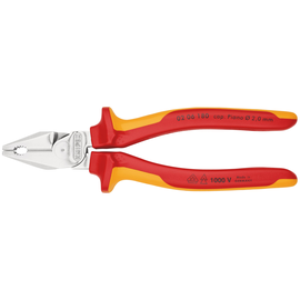 0206180 KNIPEX KRAFT KOMBIZANGE ISOL. 180MM VDE 1000V Produktbild front M