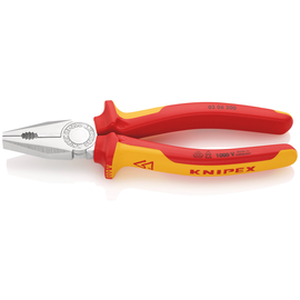 306200 KNIPEX KOMBIZANGE ISOL. 200MM VDE 1000V Produktbild