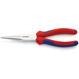 2615200 KNIPEX FLACHRUNDZANGE M.SCHNEIDE LANG 200MM Produktbild