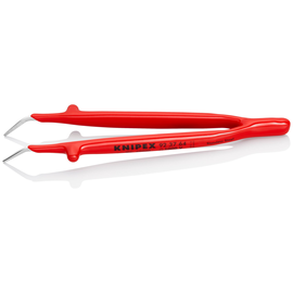 923764 KNIPEX PRÄZISIONS-PINZETTE ISOL. GEWINK. SPITZEN FEIN GEZAHNT VDE 1000V Produktbild front M