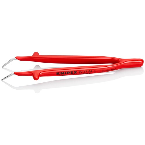 923764 KNIPEX PRÄZISIONS-PINZETTE ISOL. GEWINK. SPITZEN FEIN GEZAHNT VDE 1000V Produktbild