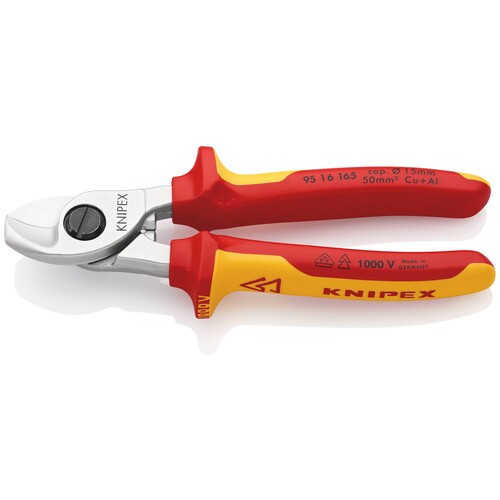 9516165 KNIPEX KABELSCHERE ISOL. 15MM/50MM2 VDE 1000V Produktbild Additional View 1 L