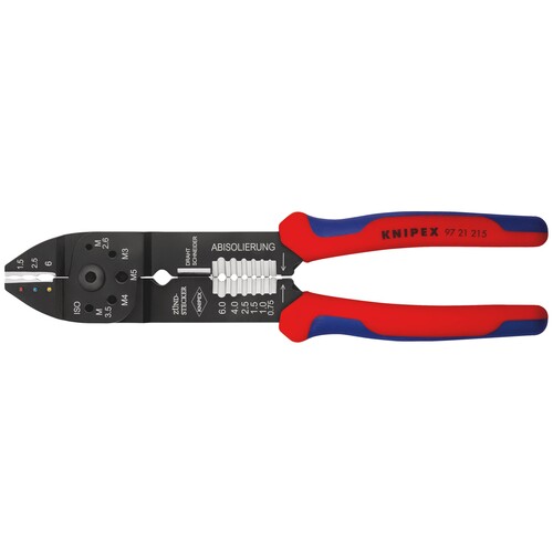 9721215 KNIPEX CRIMPZANGE F.ISOL. KABELSCHUHE 0,75-6MM Produktbild