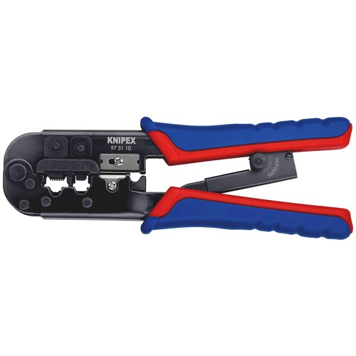 975110SB KNIPEX CRIMPZANGE F.WESTERN- STECKER RJ11/12, RJ45 Produktbild