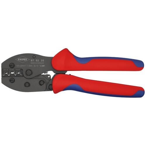 975235SB KNIPEX CRIMPZANGE PRECI FORCE BLANKE STECKVERB. 0.5-6MM Produktbild