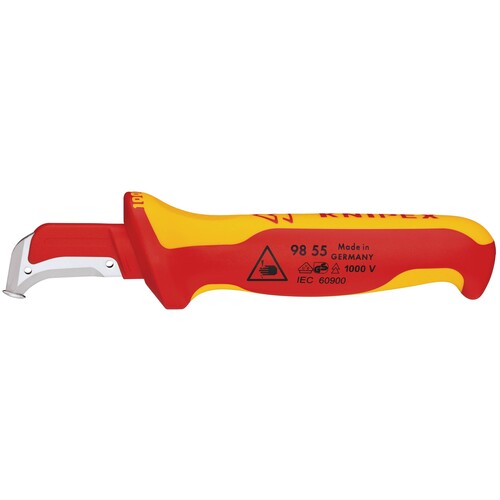 9855 KNIPEX KABELMESSER FESTST.HACKEN KLINGE VDE 1000V 155mm Produktbild