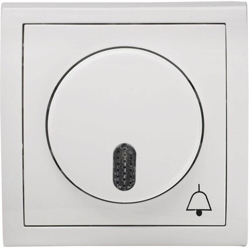 24017 GROTHE LÄUTWERK 230V UP ELEKTRON. RUFSIGNAL 80X80  100%ED RAL9010 Produktbild Front View L