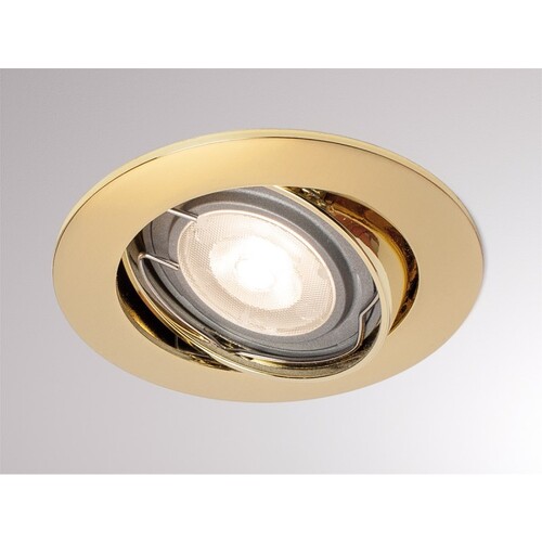 8-681HV MOLTO LUCE EINBAUSTR.HV MESSING. POL. SCHWENKB.GU10/230V/50W(DA68,AD80) Produktbild