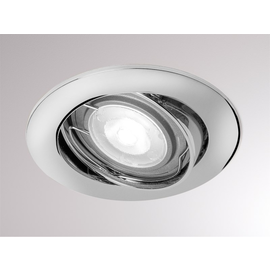 8-684HV MOLTO LUCE EINBAUSTRAHLER HV CHROM SCHWENKB.GU10/230V/50W(DA68,AD80) Produktbild