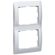 771306 LEGRAND RAHMEN 2-FACH SENKRECHT GALEA SOFT ALUMINIUM Produktbild