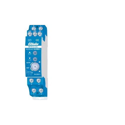 2240 0601 ELTAKO MTR12-8..230VUC MOTOR TRENNRELAIS 1 ODER 2 MOTOREN 2+2S 5A VE Produktbild Front View L