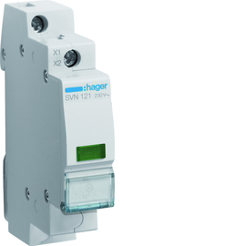 SVN121 HAGER MELDELEUCHTE LED GRÜN VE-1TE Produktbild front M