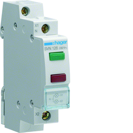 SVN126 HAGER LEUCHTMELDER M.GLIMMLAMPE, LED GELB RE Produktbild front M