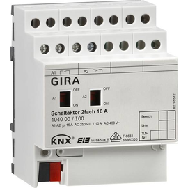 104000 GIRA SCHALTAKTOR 2-FACH 16A M. HANDBETÄTIGUNG Produktbild