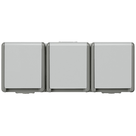 5UB4731 SIEMENS AP-FR-SCHUKO-STECKDOSE 3FACH, WAA GRECHT DELTAFLÄCHE,IP44,66X75 Produktbild front M