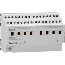 100600 GIRA SCHALTAKTOR 8FACH 16 A KNX/EIB REG Produktbild