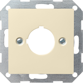 27201 GIRA ABDECKUNG+TRAGRING GERÄTE MIT 22, 5 MM SYSTEM 55 CREMEWEISS Produktbild front M