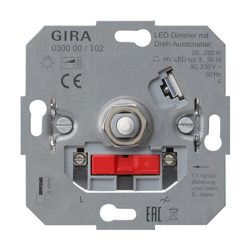 30000 GIRA DIMMER DREHAUS GLÜHLAMPE 60-400 W EINSATZ Produktbild Front View L