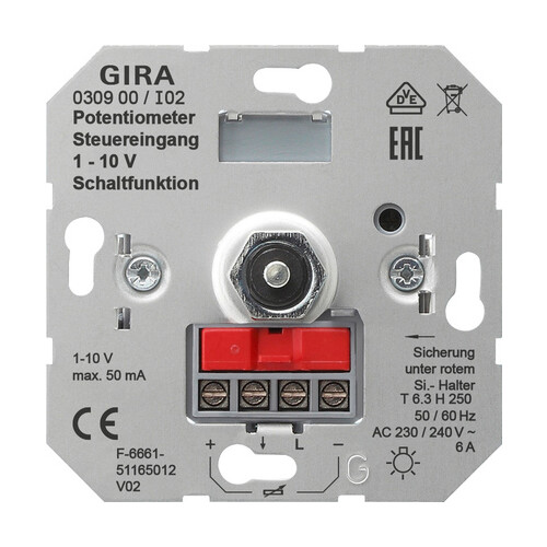 30900 GIRA POTENTIOMETER 1-10V SCHALTFUNKTION EINSATZ Produktbild Front View L