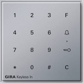 260565 GIRA KEYLESS IN CODETASTATUR TX_44 (WG UP) FARBE ALU Produktbild