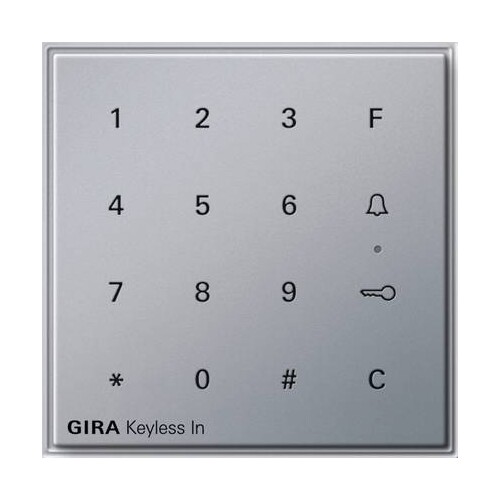 260565 GIRA KEYLESS IN CODETASTATUR TX_44 (WG UP) FARBE ALU Produktbild Front View L