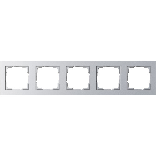 21525 GIRA ABDECKRAHMEN 5FACH E2 FARBE ALU Produktbild