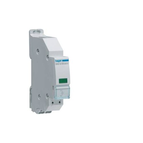 SVS121B HAGER LED LEUCHTMELDER, GRÜN, 230VAC, QUICKCONNECT Produktbild Front View L