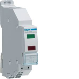 SVS126B HAGER 2FACH LED LEUCHTMELDER, GRÜN UND ROT, 230VAC,QUICKCONNECT Produktbild