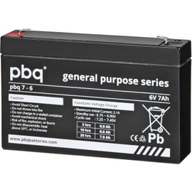 107779 PBQ BLEIGELAKKU FASTON 4,8MM 6V/7AH (LXBXH 151X34X94 MM) Produktbild front M