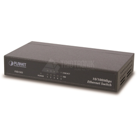 FSD-503 PLANET FAST ETHERNET SWITCH 5 PORT 10/100MBPS METALL Produktbild