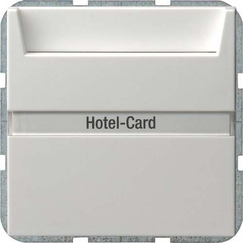 14003 GIRA HOTEL-CARD-TASTER BSF SYSTEM 55 REINWEISS Produktbild Front View L