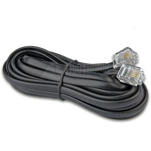 MOD 6/4-6/4 3.0 WIREWIN MODULAR-KABEL RJ11 AUF RJ11 3M SCHWARZ Produktbild Front View L