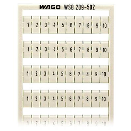 209-502 WAGO WSB SCHNELLBEZ.SYSTEM AUFDRUCK 1-10 (10X)WEISS Produktbild