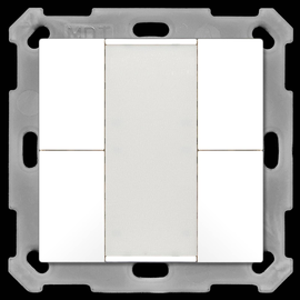 BE-TA5504.02 MDT KNX Taster 4-fach reinweiß matt für 55mm Programm Produktbild