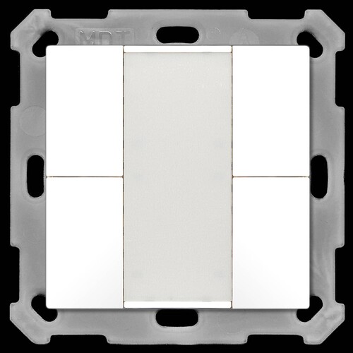 BE-TA5504.02 MDT KNX Taster 4-fach reinweiß matt für 55mm Programm Produktbild Front View L