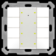 BE-TA55P8.02 MDT KNX Taster 8-fach Plus LED Reinweiss matt für 55mm Programm Produktbild