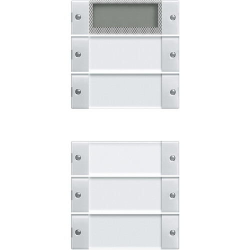 214503 GIRA WIPPENSET 5FACH REINWEISS GLÄNZEND TASTSENSOR 3 SYSTEM 55 Produktbild Front View L