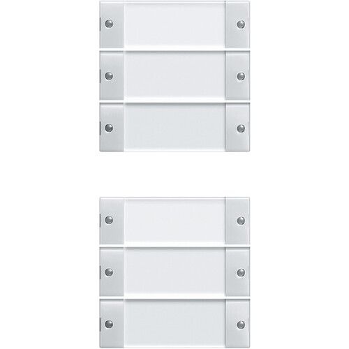 213603 GIRA WIPPENSET 6FACH REINWEISS GLÄNZEND TASTSENSOR 3 SYSTEM 55 Produktbild Front View L