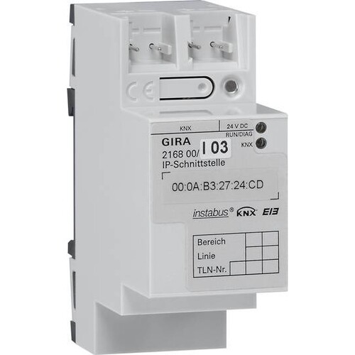 216800 GIRA KNX/EIB IP-SCHNITTSTELLE REG PLUS Produktbild Front View L