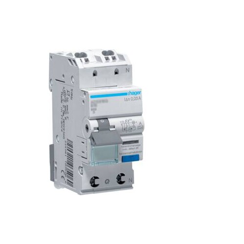 ADS963D HAGER 13C/1N/P 0,03 A FI/LS Typ A QC QuickConnect Produktbild Front View L