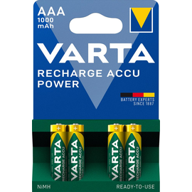 05703301404 VARTA RECHARGE ACCU Power (4STK.-BL.)1000mAh Micro AAA Produktbild