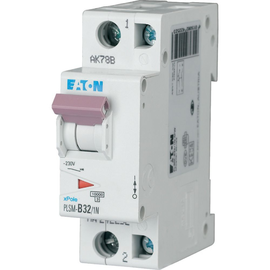242252 EATON PLSM-B32/1N-MW LEITUNGSSCH. SCHALTER 32A 1P+N 1,5TE 10KA Produktbild front M