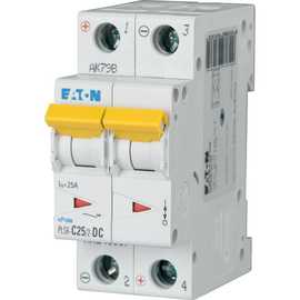 243137 EATON PLS6-C25/2-DC-MW LEITUNGS SCHUTZ SCHALTER 25A DC 2-POLIG 2TE 6KA Produktbild