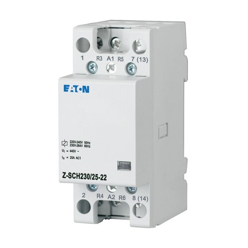 248849 EATON Z-SCH230/25-22 INSTALLATIONS-SCHÜTZ 230V 25A 2S+2Ö 2TE Produktbild Front View L