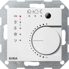 210027 GIRA KNX STETIGREGLER-UP SYSTEM 55 REINWEISS MATT Produktbild front M