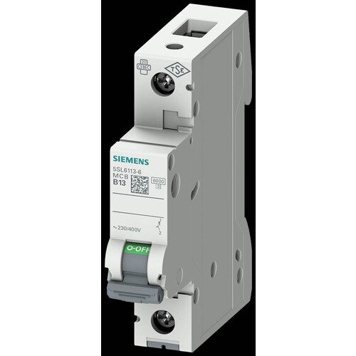 5SL6113-6 SIEMENS LS-SCHALTER B 13A 1-POLIG AC 230/400V Produktbild