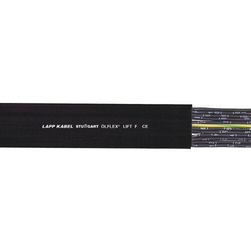 0042003 ÖLFLEX LIFT F 7G1,5 450/750V Kälteflexible PVC-Flachleitung schwarz Produktbild Front View L