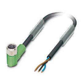 1669738 Phönix SAC-3P- 1,5-PUR/M8 FR Sensor-/Aktorkabel halogenfrei sw-grau Produktbild front M